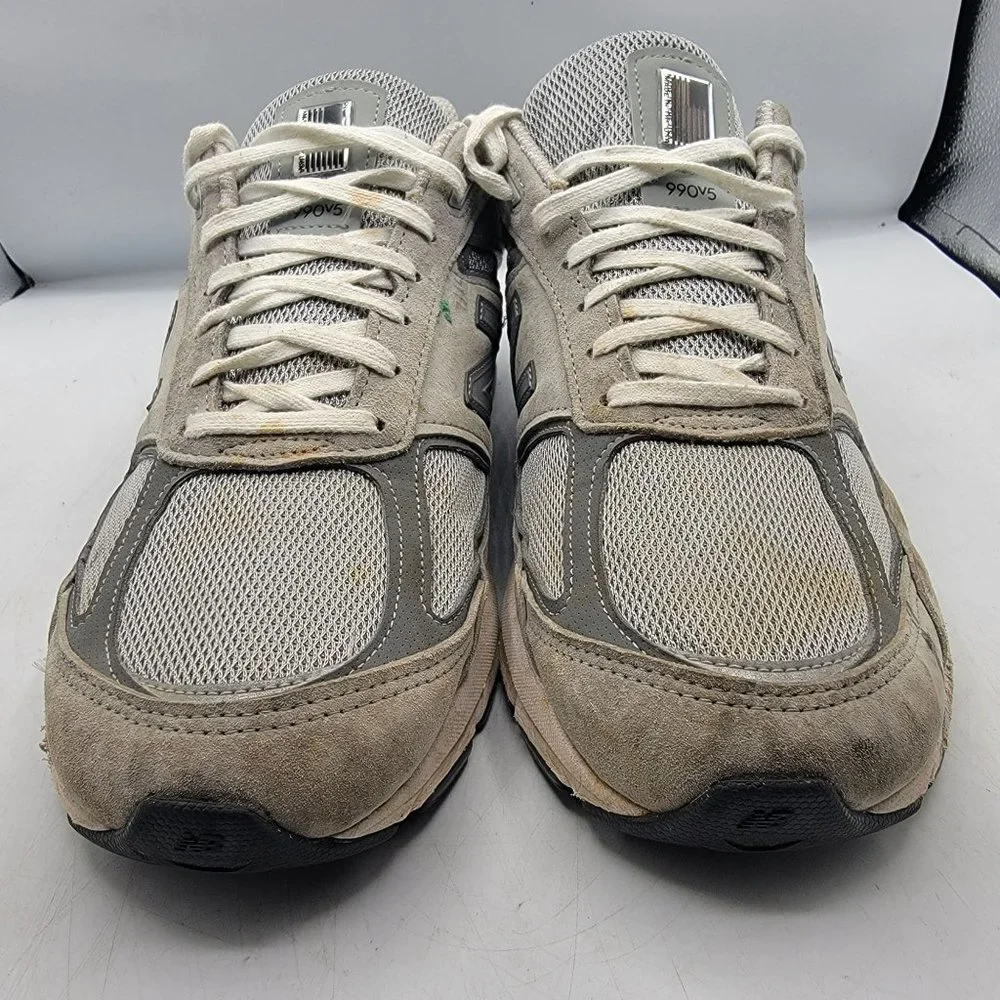 New Balance 990v5 Mens 12(4E) Grey White Athletic Running Shoes Suede M990GL5 - Picture 2 of 15